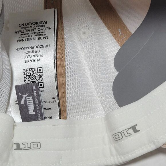 Puma Golf Hat Men Snapback Mesh Back Pineapple Adjustable Unisex Adult Tan NWOT - Picture 10 of 13